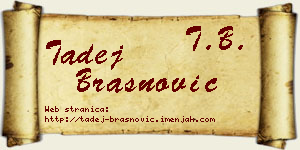 Tadej Brašnović vizit kartica
